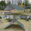 Waterproof Camping Sunshade, Portable Tent Tarpaulin, UV-Protective Sunshade, Multi-Functional Outdoor Camping Gear - Gray