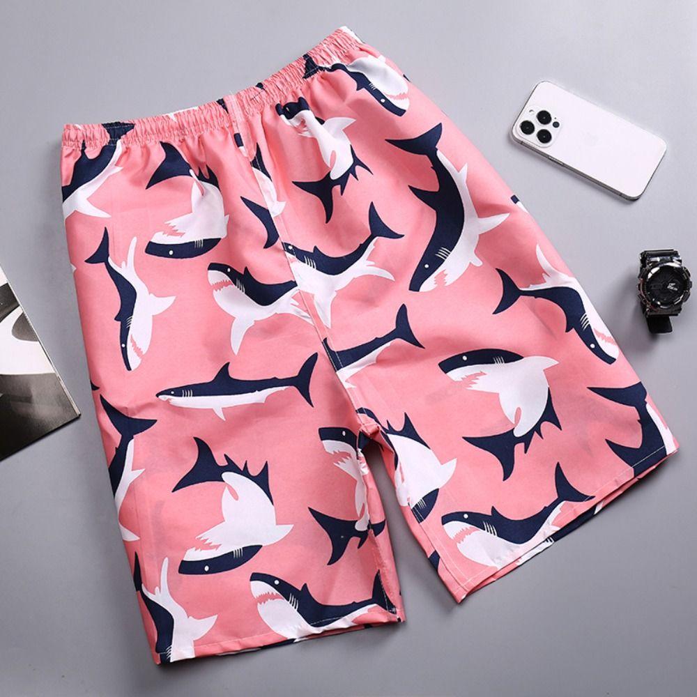 Men Swimming Shorts Trunks Summer Print Surf Shorts New Quick Dry Beach Shorts
