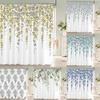 Piccolo Fresco Floreale foglie Fiori Tenda da Doccia Bagno Impermeabile Poliestere Multimisura Stampa 3D Tende per Doccia Bagno