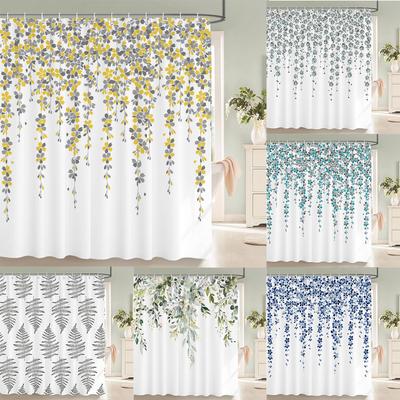 Piccolo Fresco Floreale foglie Fiori Tenda da Doccia Bagno Impermeabile Poliestere Multimisura Stampa 3D Tende per Doccia Bagno