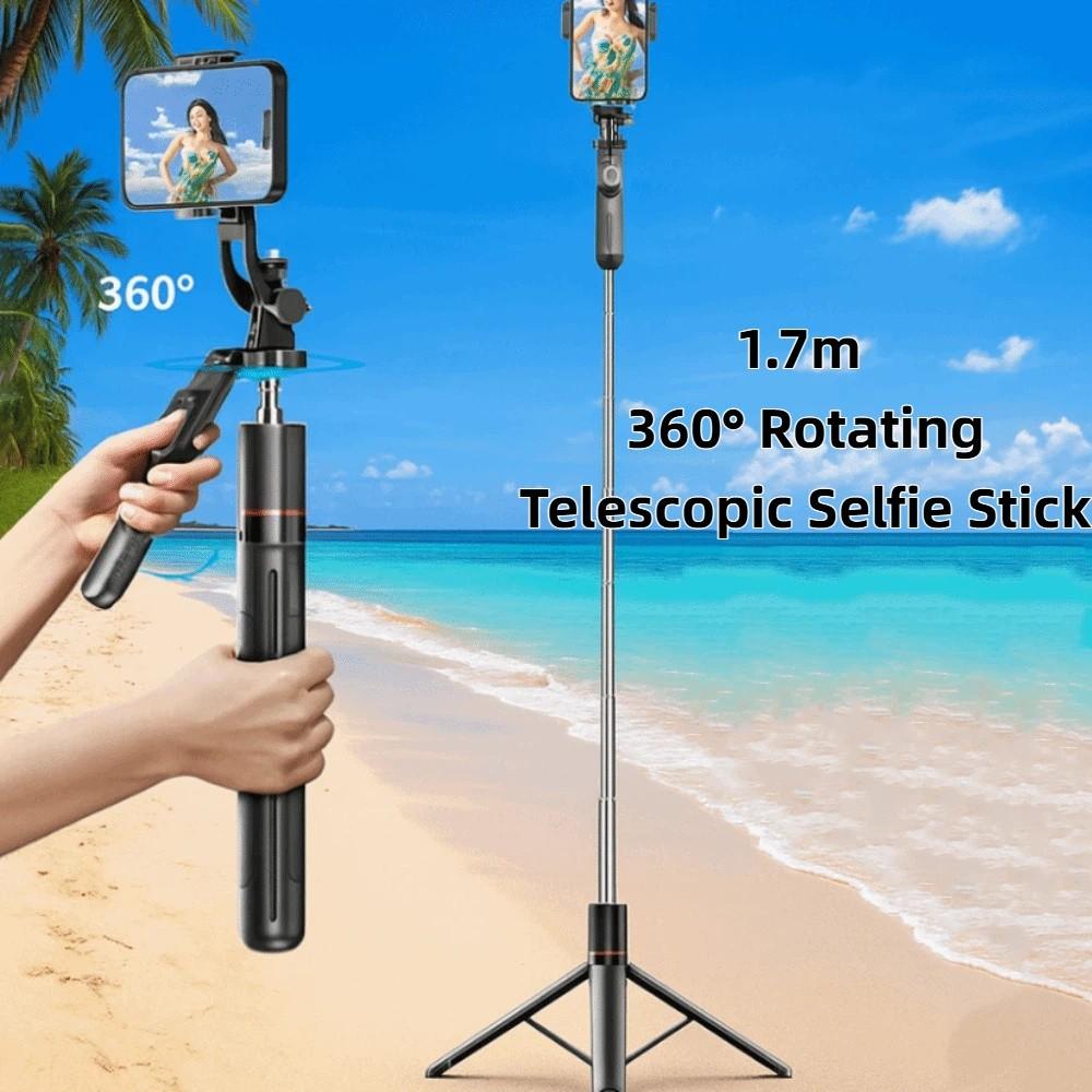 1.7m Bluetooth Selfie Stick 360° Rotating Selfie Stick Tripod  Live Broadcast