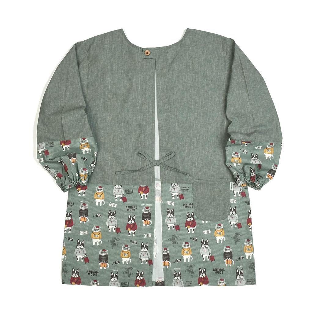 Animal mode button ribbon open knit [Kusuguru Japan] cap, green, M-L