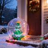 24 Inch Giant Inflatable Christmas Ball Large Outdoor Decorated Ball Outdoor Christmas Decorations Holiday Yard Lawn Porch Decor