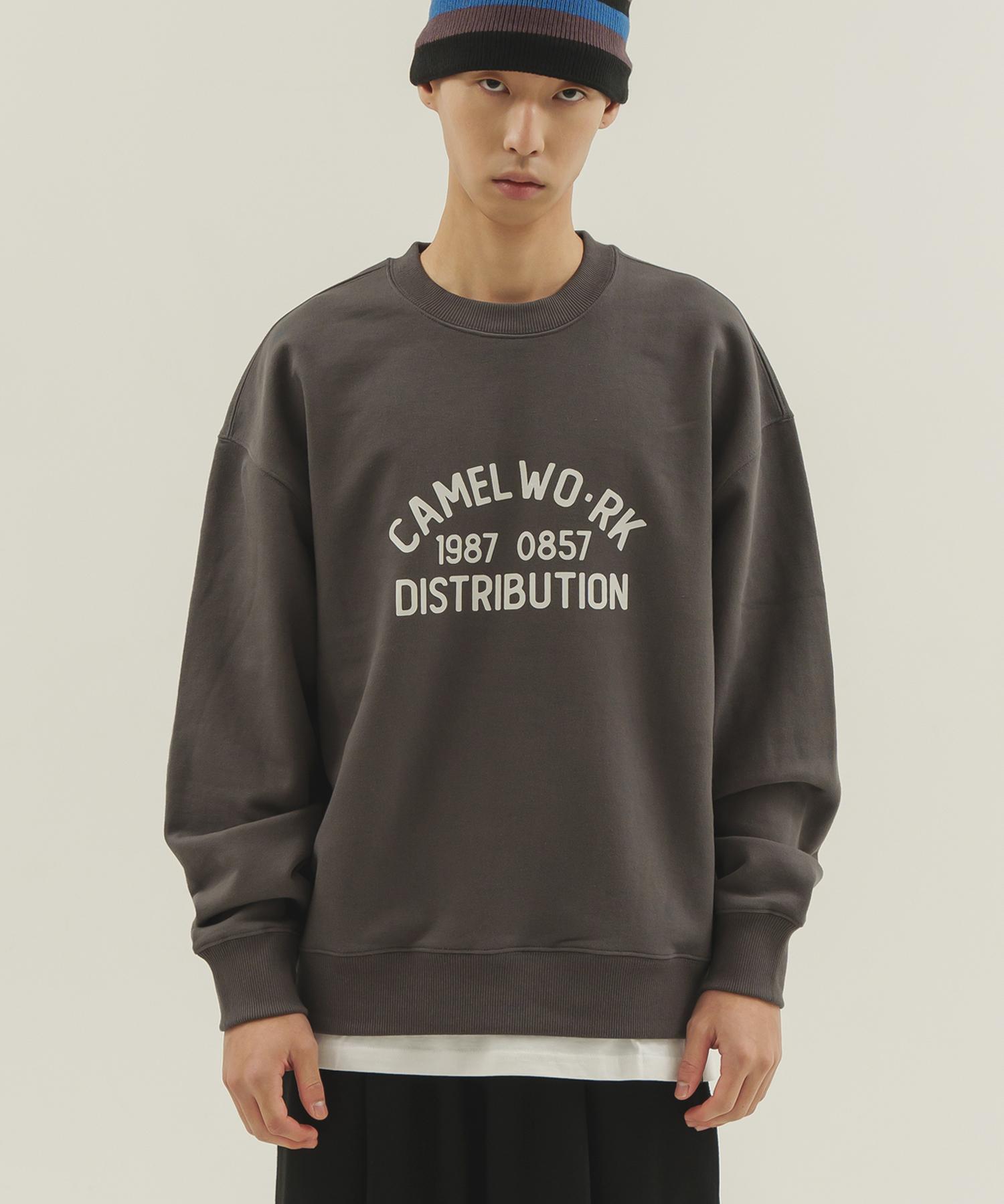 Свитшот с круглым логотипом Camel Walk Distribution (Древесный уголь) Charcoal/M