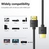 Senetem HDMI-Kabel 3m HDMI2.0 Standard Schlank Dünn High Speed ??18 Gbit/s 4K@60Hz/HDR/ARC/3D/Ethernet Kompatibel mit Fernsehern, PS5/4/3, Xbox, Nintendo Switch,