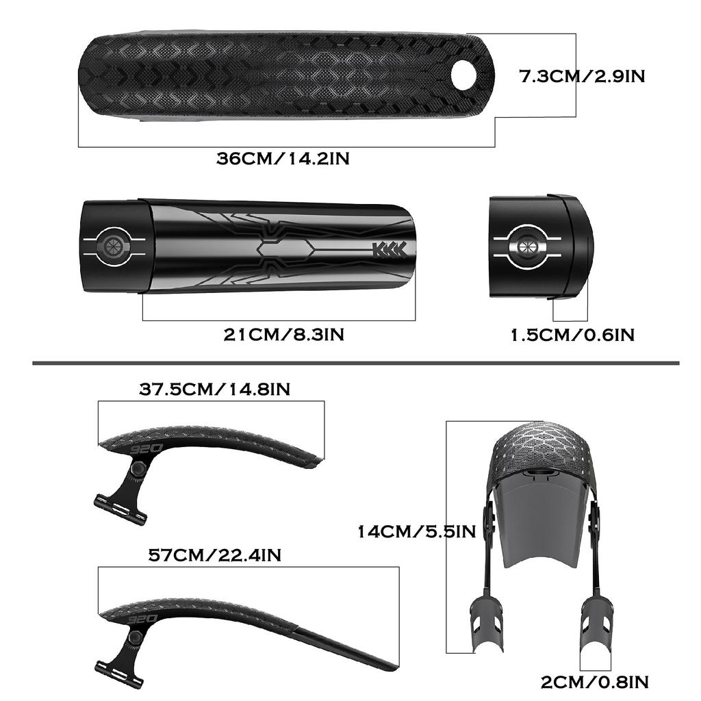 Mountain Bike Fenders for 26 27.5 29 Inch Tire Quick release Adjustable Long lasting Mudguards for Riding Single Pack