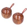 Seasoning Pot Wooden Salt Nontoxic Odorless Salt Container Spice Jar with Lid Kitchen Tool