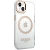 Guess Guhmp15Mhtrmd Iphone 15 Plus/ 14 Plus 6.7 Złoty/Gold Hard Case Metal Outline Magsafe