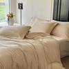 Thickened Milk Fleece Embroidery Four-Piece Set - Chucha Series 1.5M Bed Sheet Four-Piece Set, Rice Camel