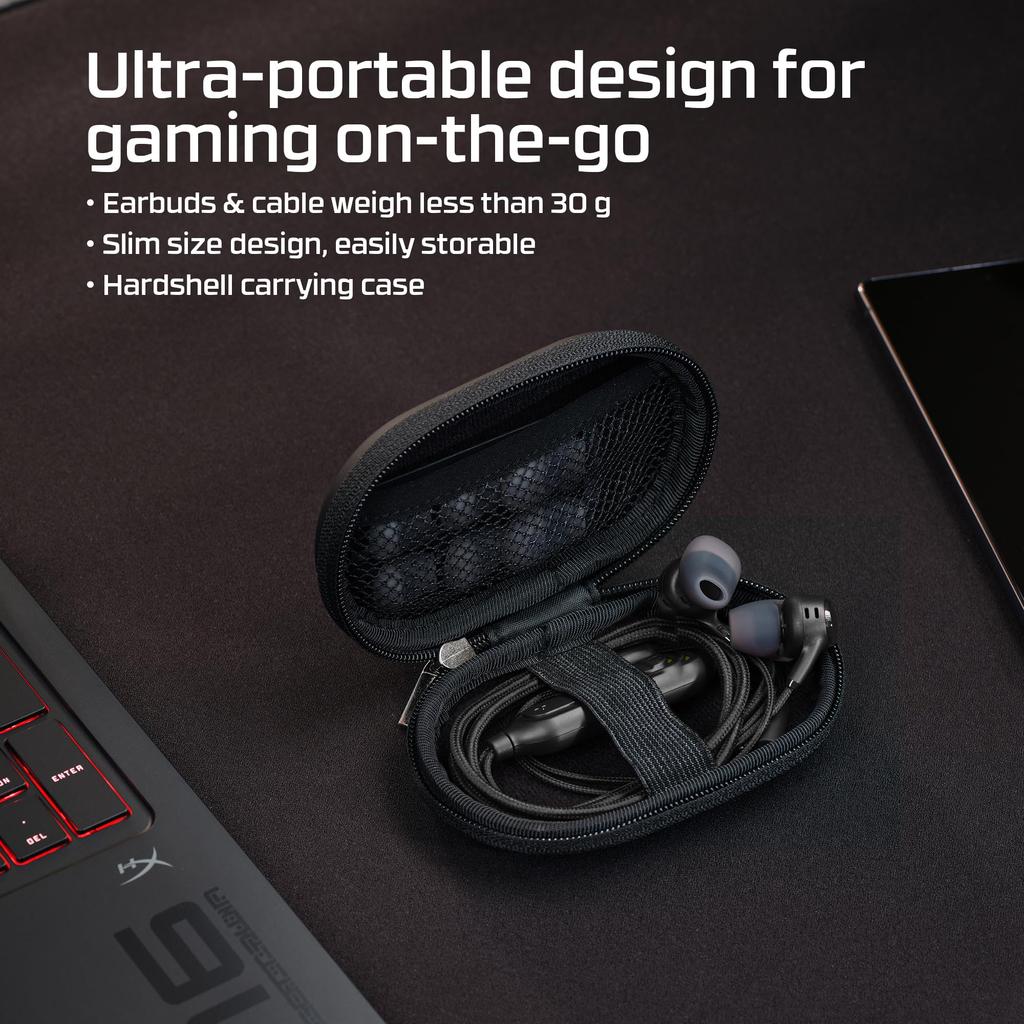 HyperX Cloud Earbuds III S Gaming Official Japanese Distributor Product Earphones, Wired, USB-C, Black, (BN7S1AA)