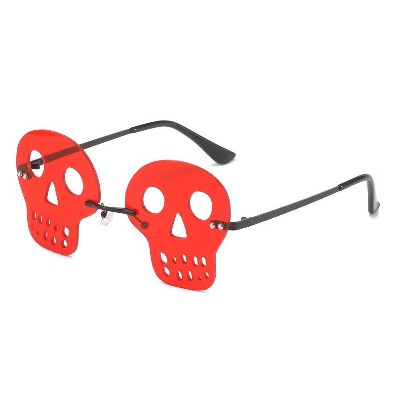 Halloween Frameless Skull Funny Sunglasses Party Prom Men'S And Women'S Sunglasses Hip Hop Glasses