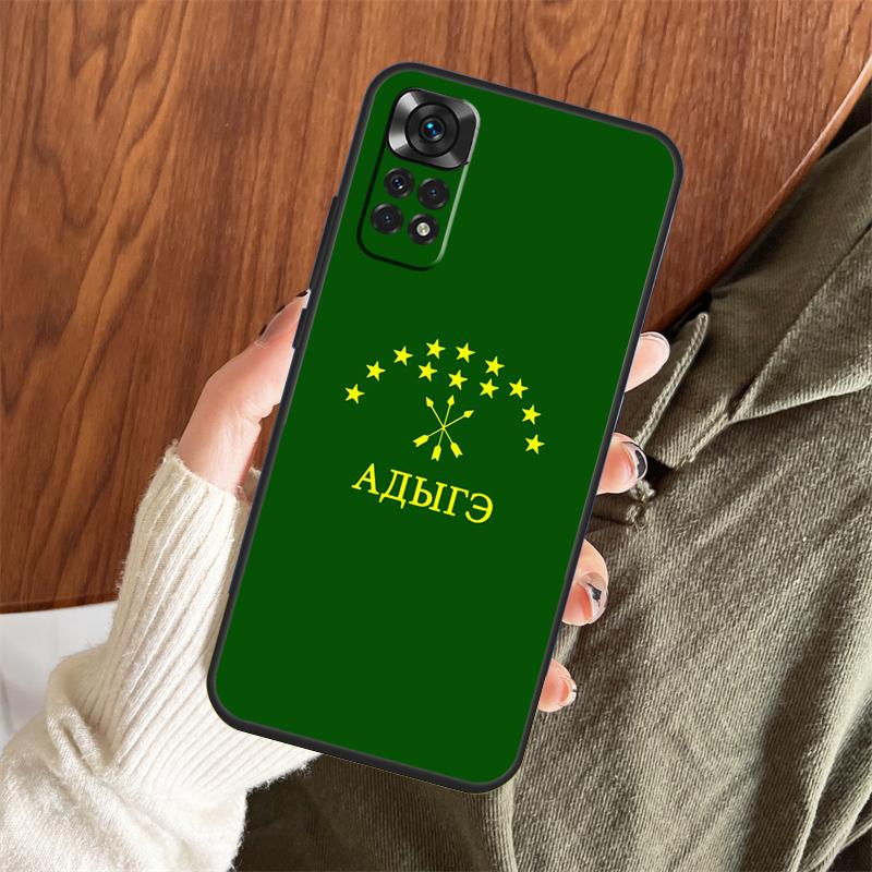 

Adygea Circassian Flag Case For Xiaomi Redmi Note 14 Pro 13 12 11 10 15 Pro Plus Redmi 15 C 13 10C 12C 14C 13C Cover Redmi 15 5G