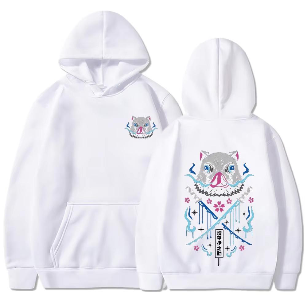 Anime Style Hoodies Men Women Manga Graphic Sweatshirts Gothic Harajuku Hooded Pullover Oversized Fleece Long Sleeve Streetwear Casual Fashion Trendy