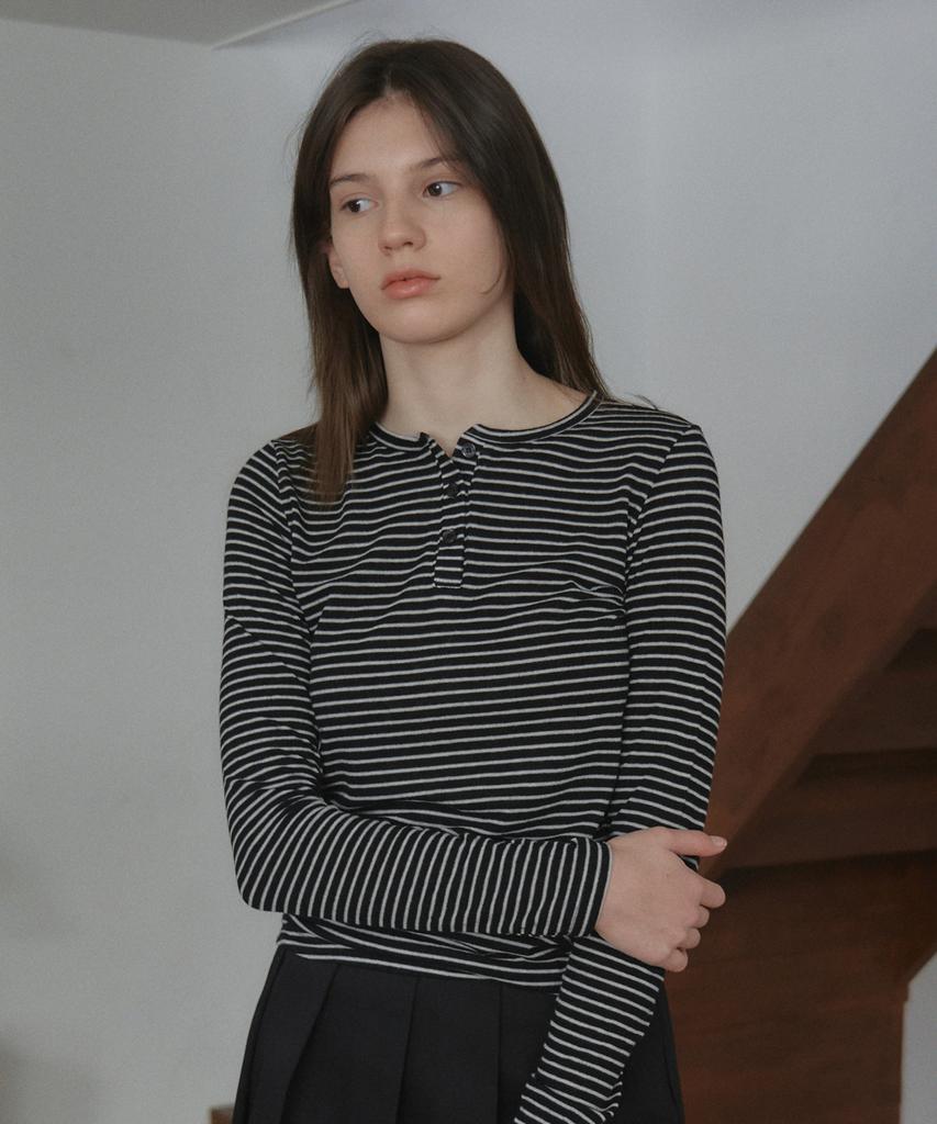 ELLIOTI Zenia Wool Tencel Stripe Ts_4Color