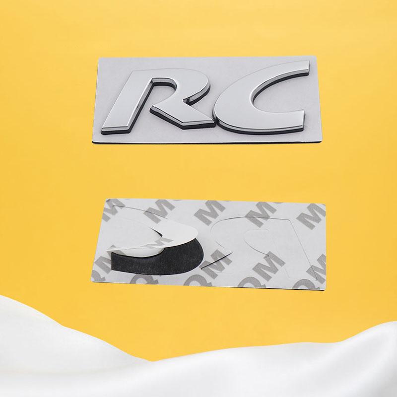 3D Car Styling RC Logo for 308 306 106 206 205 208 307 3008 207 508 2008 5008 Car Hood Fender Trunk Rear Bonnet Nameplate Decal Emblem Badge Sticker