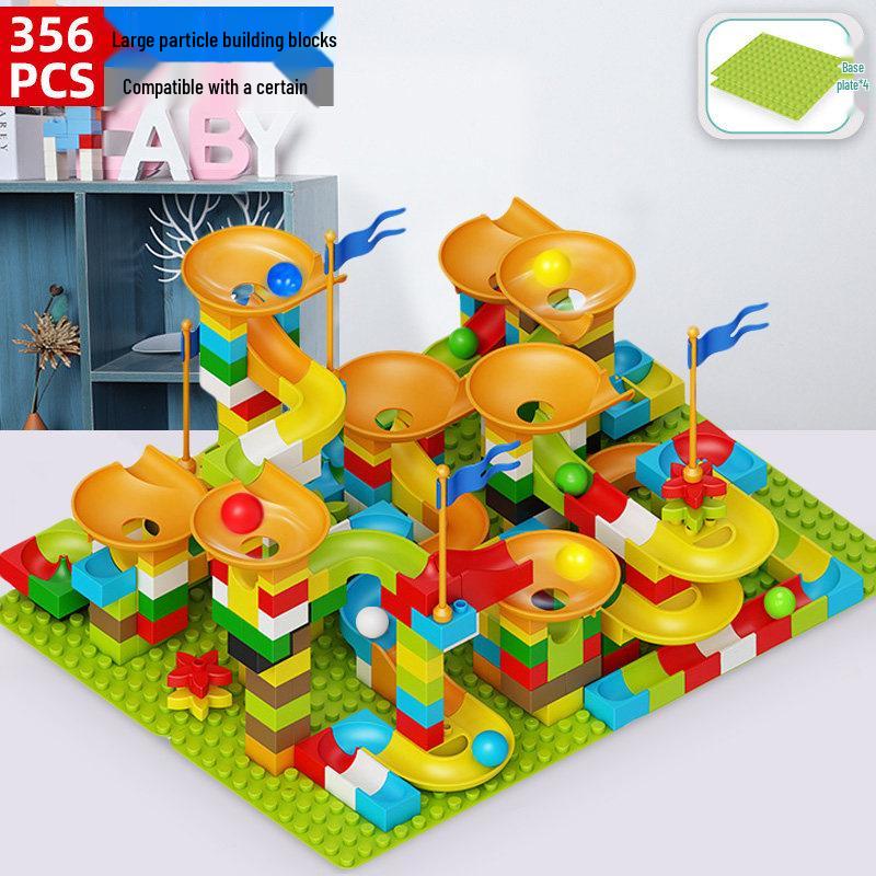 Children's Building Block Table: Educational Ball Track Puzzle Toy for Ages 3-6