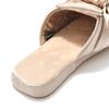 Francfranc Crushed Velvet and Satin Room Beige Shoes,