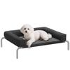 Erhöhtes Hundebett mit abnehmbaren Rändern, Erhöhtes Hundebett für kleine Rassen, Tragbare Innen- & Außen-Haustierbetten, Schwarz