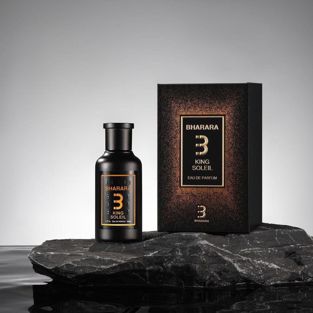 BHARARA KING SOLEIL Profumo Arabo per Uomo, Fragranza di Dubai, Fragranza a Lunga Durata, Scatola Regalo Luminosa, Profumo Oud del Medio Oriente