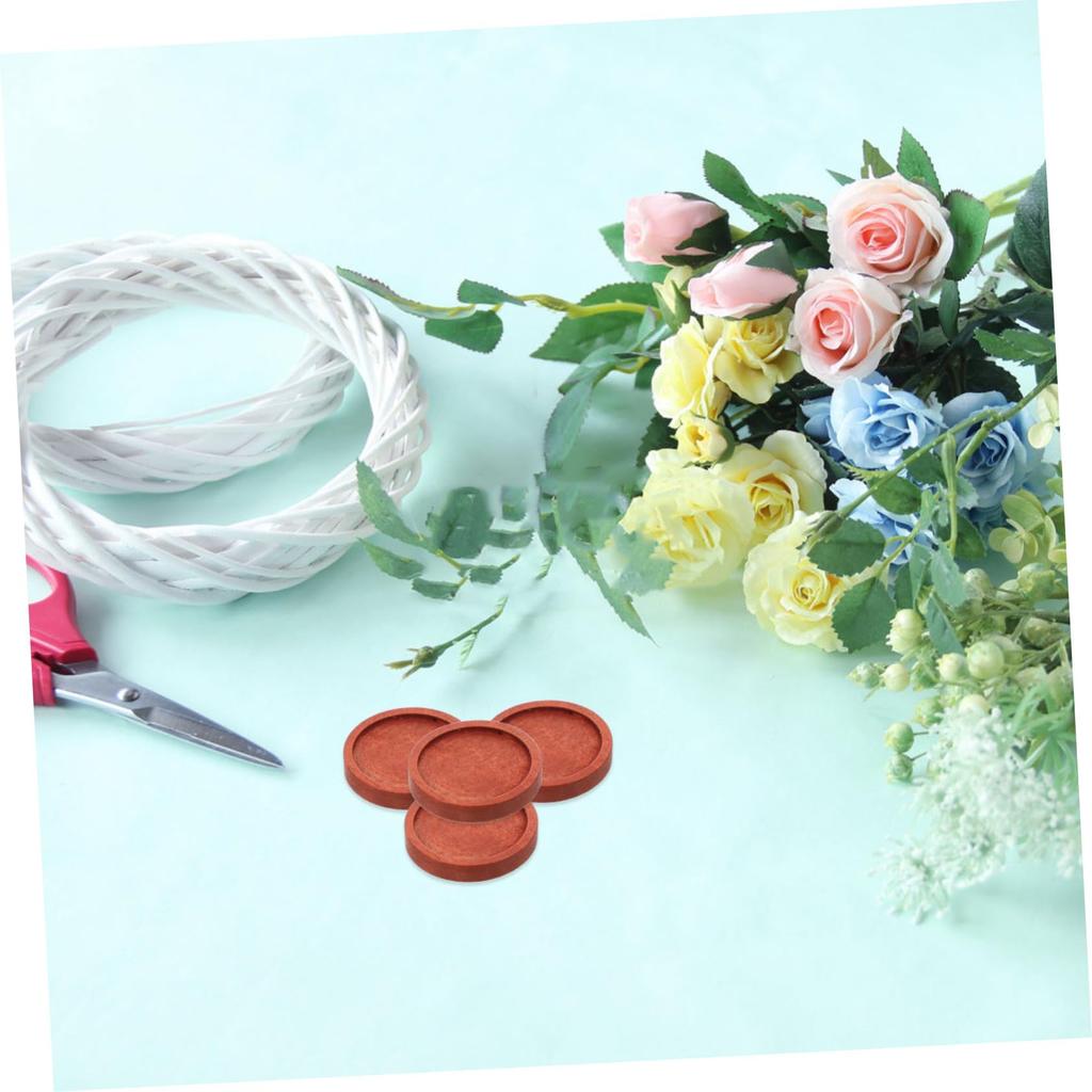 SEWACC 40-Piece Wooden Round Pendant Tray, 1.18" Outer Diameter x 0.98" Inner Diameter, Coffee Color, Cabochon Mounting for Brooches and Lapel Pins,