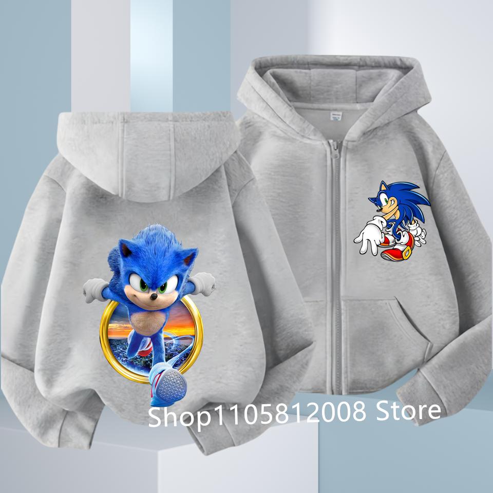 Outwear Fashion Fall Hoodies Sportwear Children Clothes Boys Gift Anime Kids Thin Hooded Jacket Zipper Sweatshirts