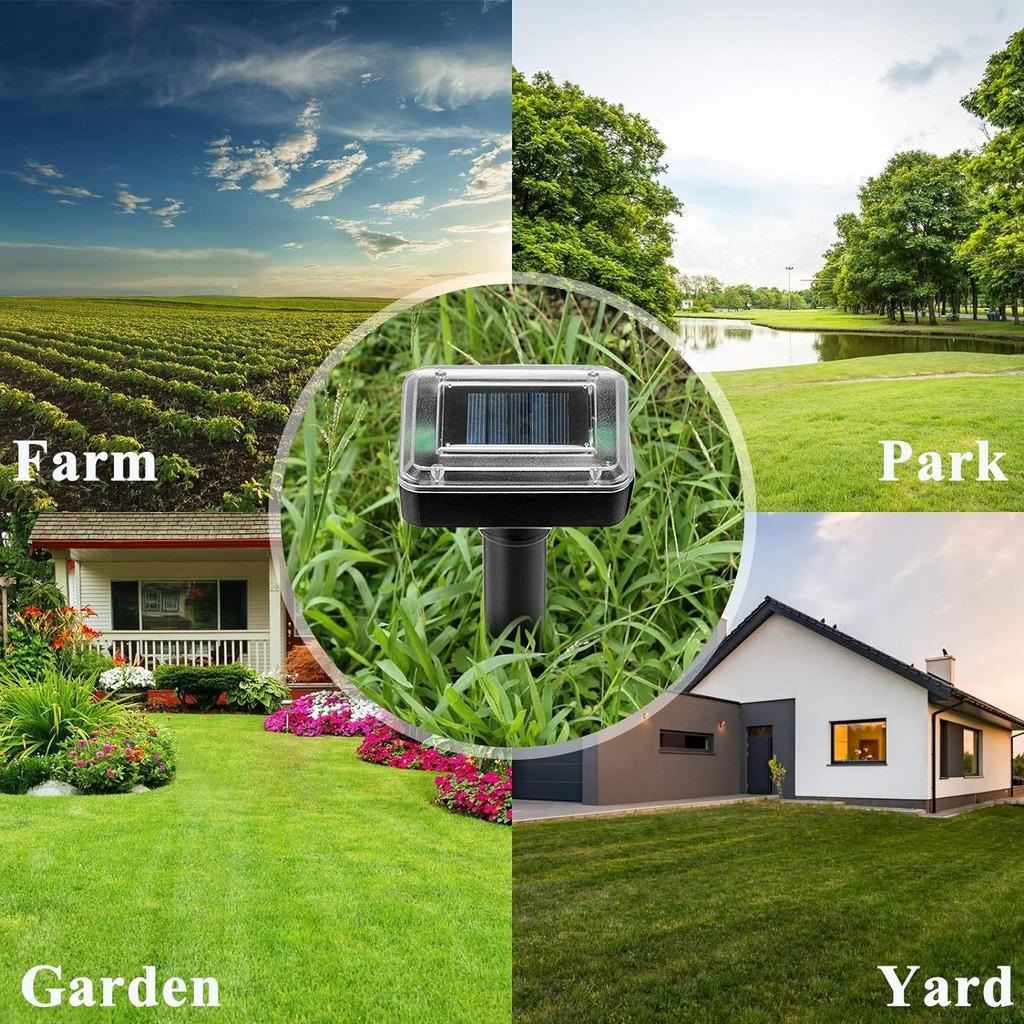 Square Solar Powered Ultrasonic Snake Rodent Repellent Electronic Tool Pest
