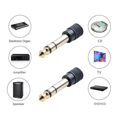 6.35mm 1/4 Male To 3.5mm 1/8 Female Stereo Headphone Adapter Plug Gold Plated for Speaker Headphone Guitar Digital Piano