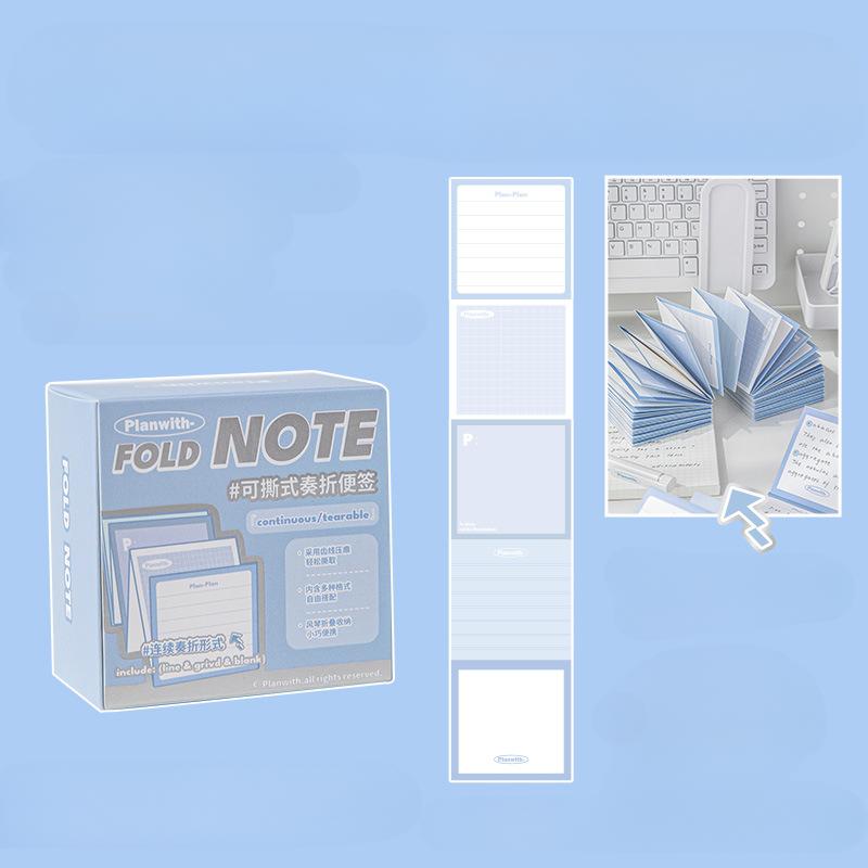 120sheet Simplicity Journal Memo Pad Creative Candy Color Tearable Sticky Note Blank Horizontal Line Note Pad Student Supplies