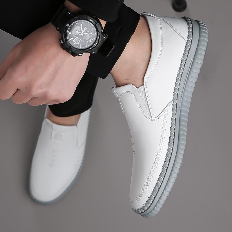 Fashion Spring Autumn Hot Selling High Quality Handmade Sole Loafers Simple Men's Leather Work Shoes Outdoor Leisure Men's Walking Shoes