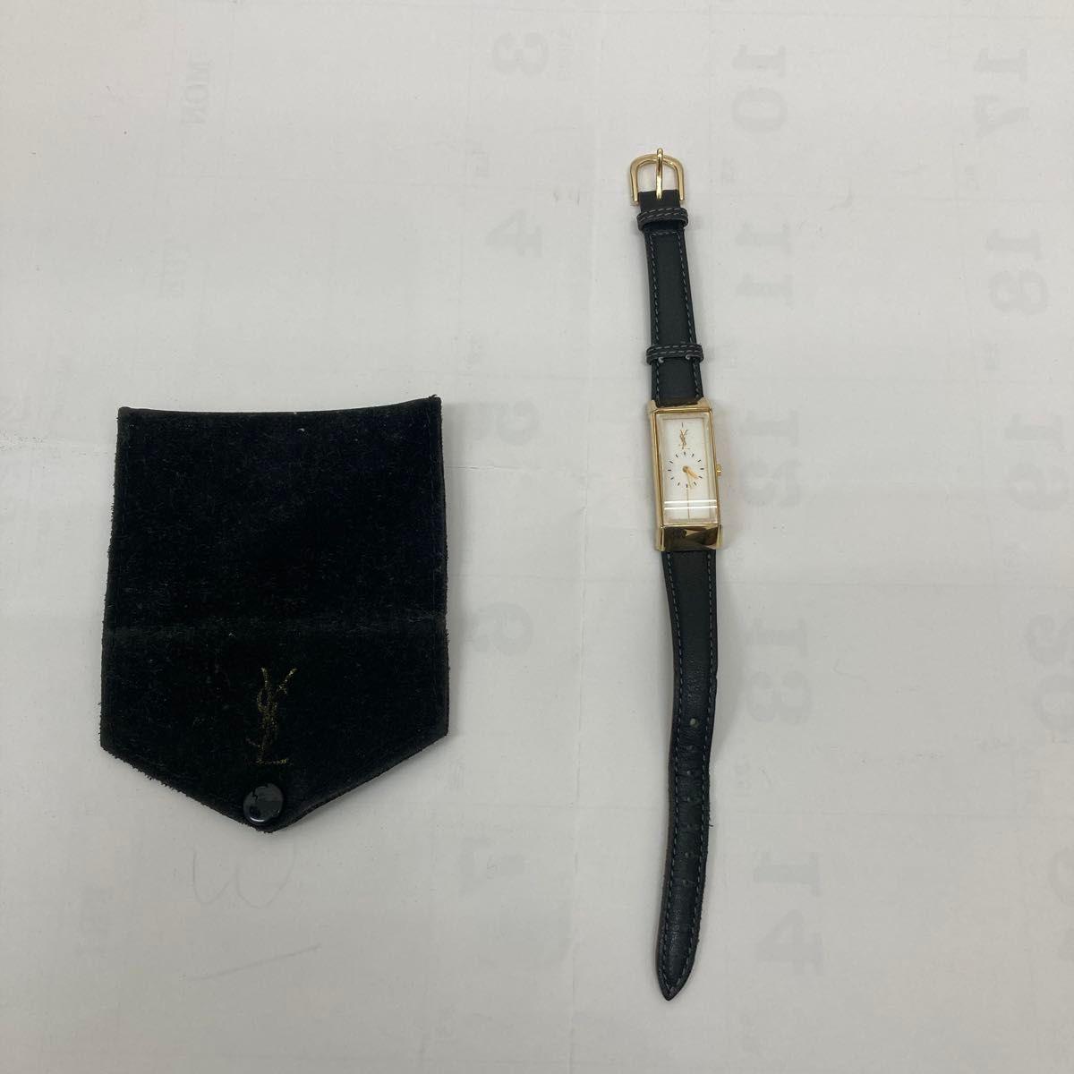 Used Yves Saint Laurent Yves Saint Laurent Watch Quartz Square Black Strap
