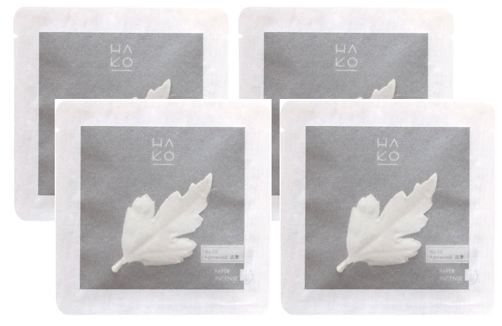 

of HA KO Leaf Individually Wrapped Incense Paper Incense [Set 4] Incense, (Agarwood),
