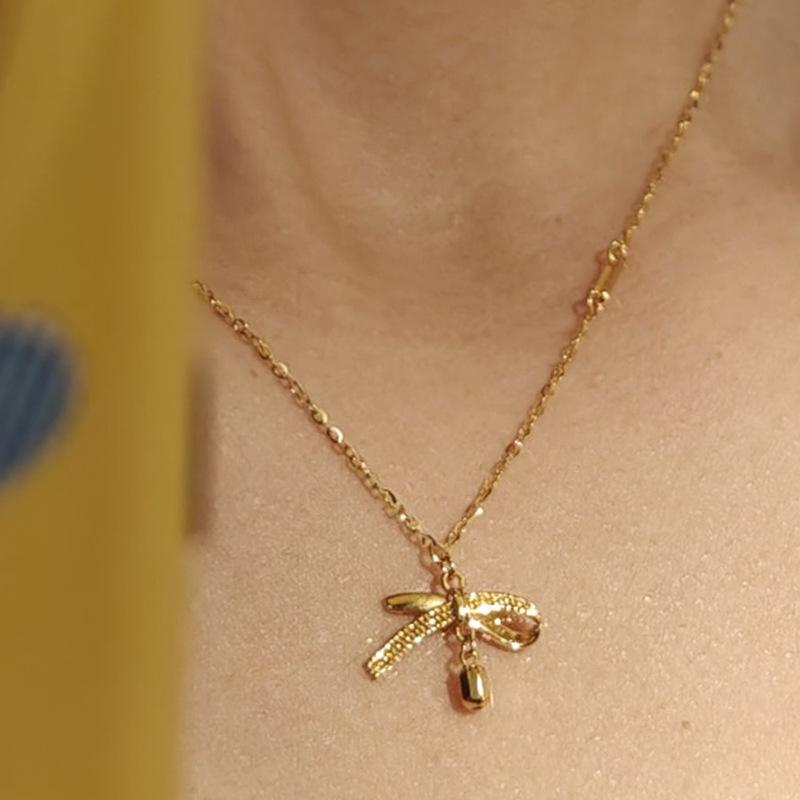 Xiaohongshu 2025 Gold Butterfly Tassel Necklace - Exquisite, Simple, Super Sparkle Women s Jewelry.