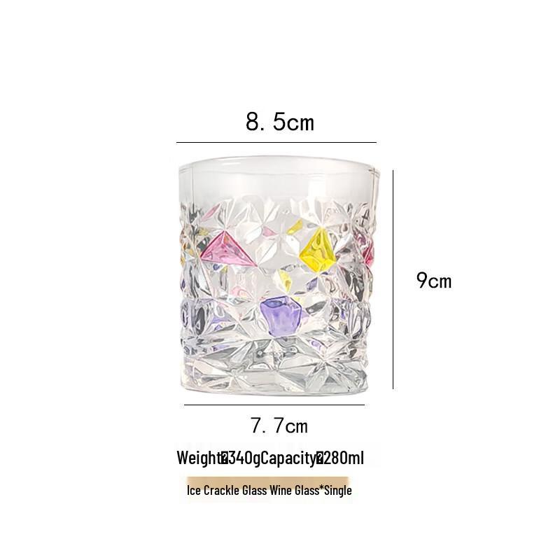 Shangqi Hand-Painted Rainbow Woven Short Glass