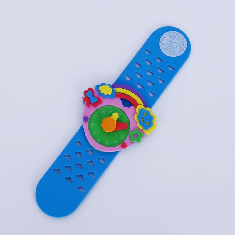 Children Kindergarten Handmade Diy Cartoon Animal Eva Watch Educational Toy Material Kit