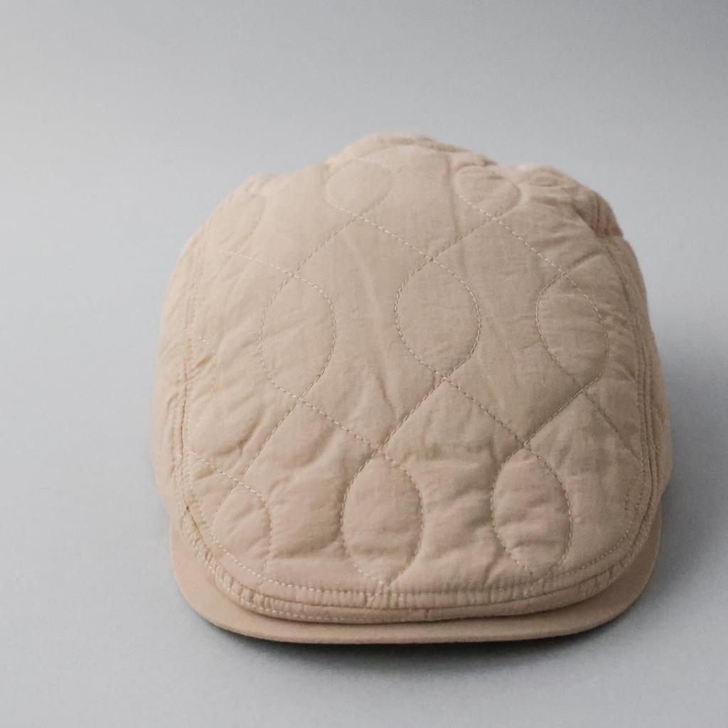 Reck Hatter Quilted Hunting Sizes All Beige Men's Cap, Nylon, Available, Spring, Summer, Autumn, Winter, Seasons, RH-406,