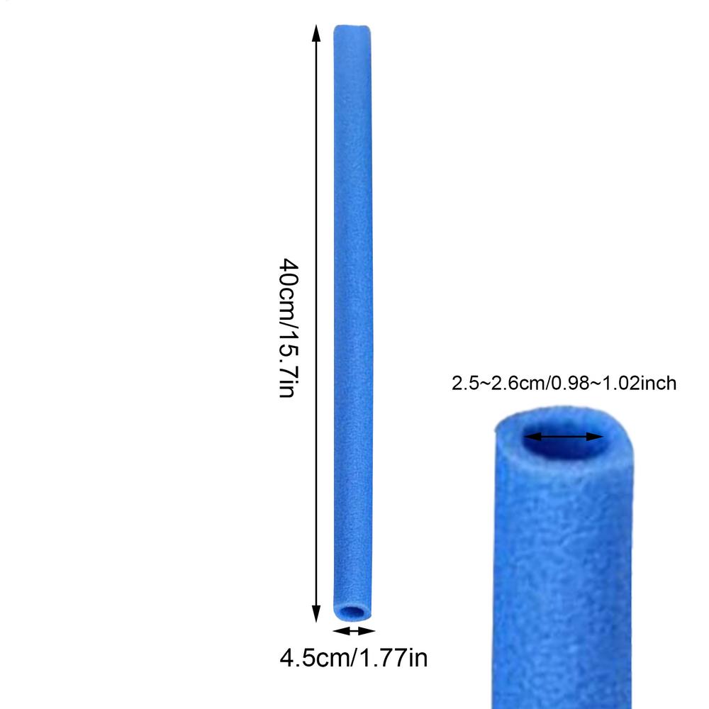 12 Stück Trampolinstangen Abdeckung Polsterung Schaumstoffrohr 40CM Schaumstoffrohr Schwammhülle Schutz-Trampolinstangen-Hüllen Blau