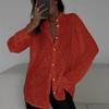 Spring and Summer Shirts, Beaded Tops, Lapel Long Sleeved Cardigans, Basic Styles, Women's Shirt Jackets