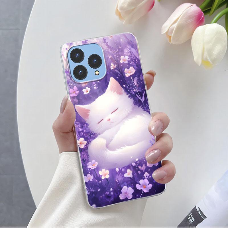 

For Cubot P80 Case 2023 Luxury Phone Case For Cubot P80 6.58 Marble Butterfly Flower Clear Soft Silicone TPU Protective Cover Cubot P80