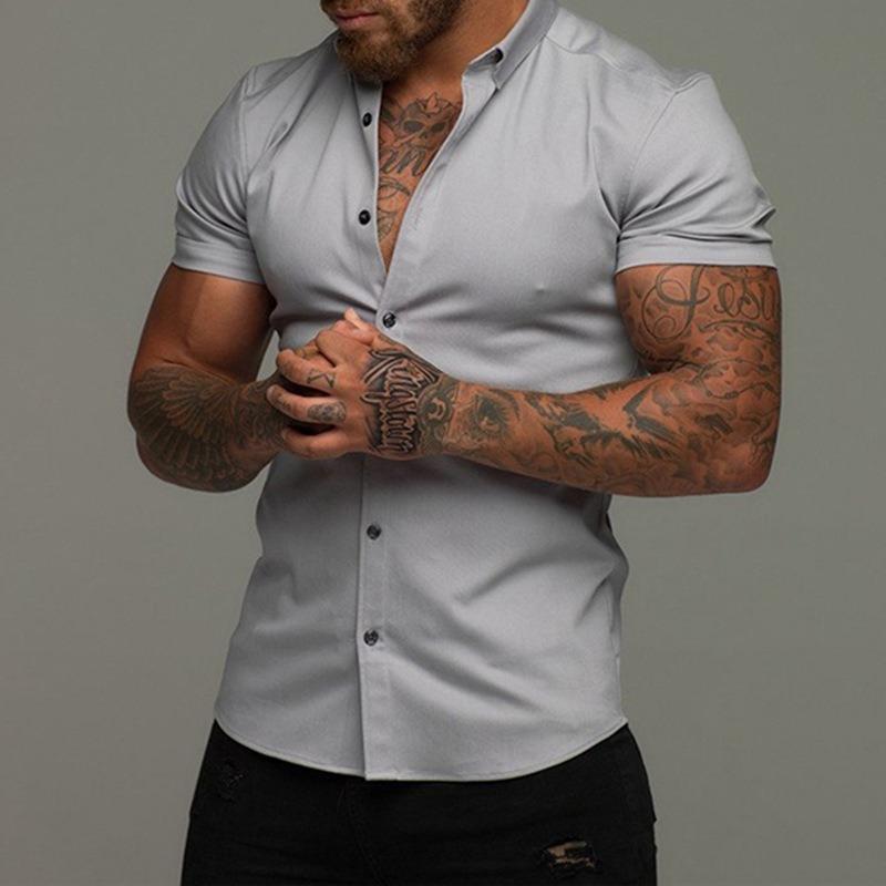 Men's Backless Button Up Shirt