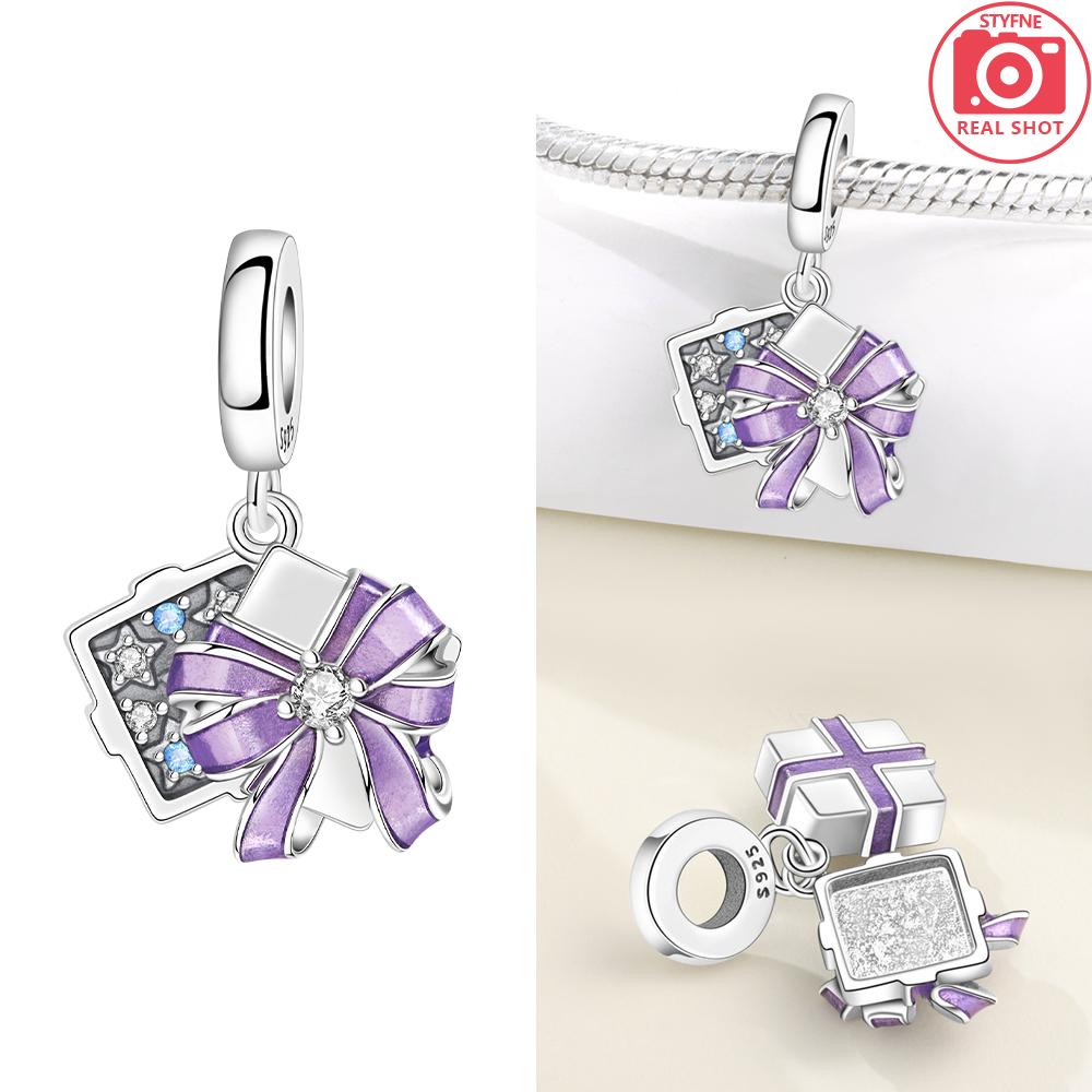 925 Silber Rosa Zirkon Liebesperlen Anhänger Passend für Armband Damen Schmuck DIY Geschenk Zarte Accessoires Jahrestag Geschenk