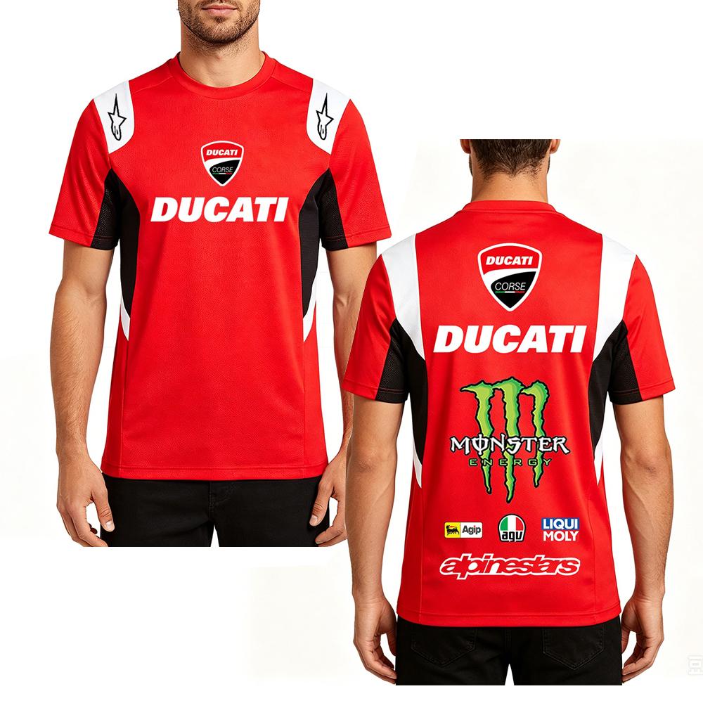 Ducati Heren  Corse Racing T-shirt Korte Mouw Motorfiets Team Jersey Ademend Sneldrogend Motorfiets Sport Tee M