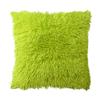 (SU)Plush Cushion Cover Sofa Lumbar  Cover Home Decoration Solid Colorful