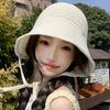 Summer Hat Women's Fashion Knitted Sweet Small Clear Bucket Hat Summer Sunshade Sun Hat