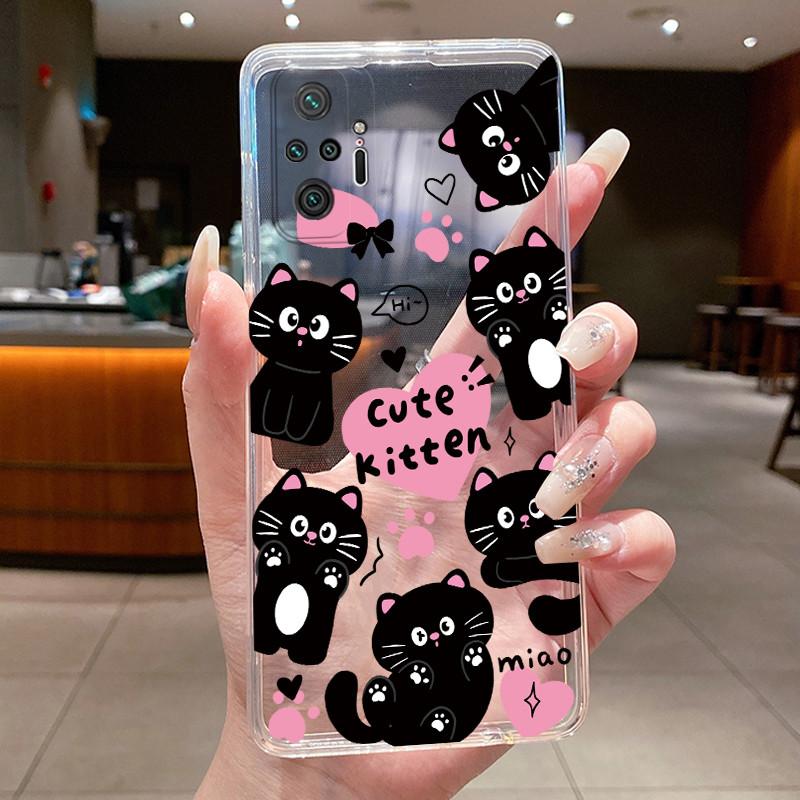 For Xiaomi Redmi Note 10 Pro / Note10 / Note 10S / Poco M5S Case Clear Luxury Butterfly Flower Transparent Soft TPU Phone Cover