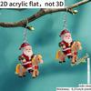 Santa Claus & Christmas Tree Acrylic Earrings