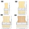 3/4Pcs Multipurpose Flat Paddle Paint Brushes 2/3/4/5in Artist Painting Brushes  for Furniture