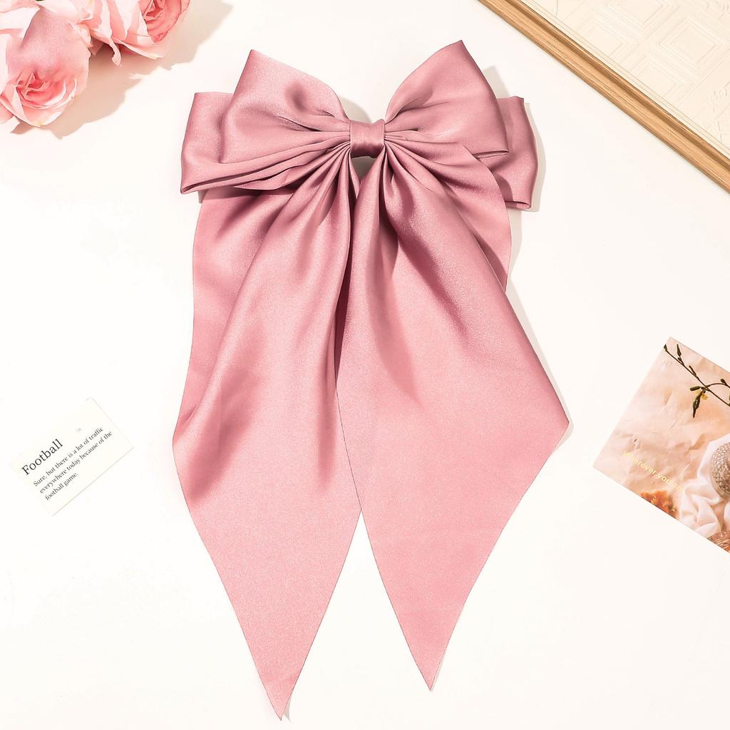 Elegant Bow Barrettes Women Temperament Ponytail Hairpin Hair Clip Girls Black Red Big Ribbon Hair Clip Fashion Hair Accessories