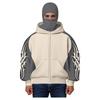 Men's Double Hood Colorblock Loose Trendy Hood Cardigan Zipper Hoodie