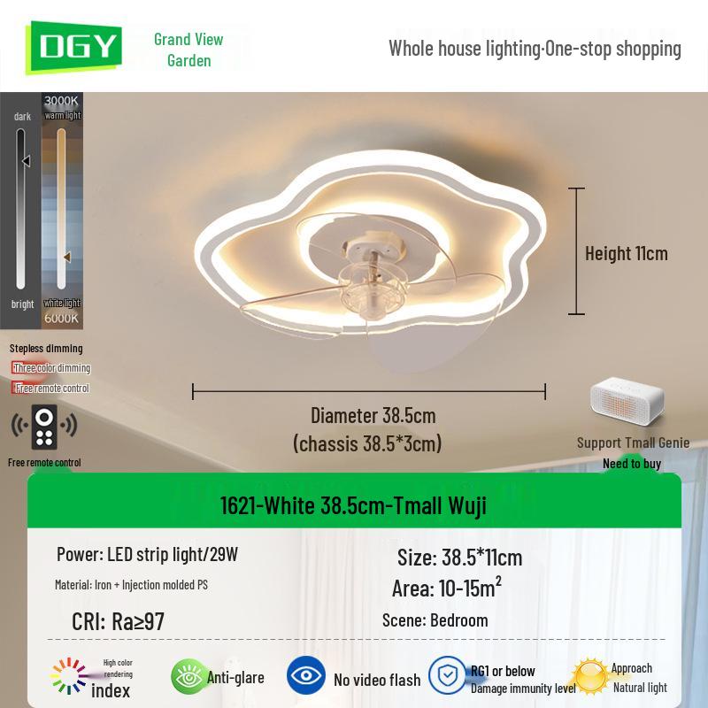 

Современный умный потолочный светильник-вентилятор для спален, ресторанов и детских комнат - Дизайн Облако L263