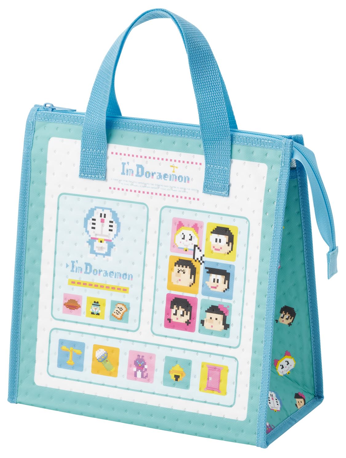 Сумка-ланч для скейтера, нетканый материал x Sanrio Doraemon, сумка в горошек, ткань, термоизолированная, 26,5 27 см, дизайн  Я Дораэмон , FBC1-A